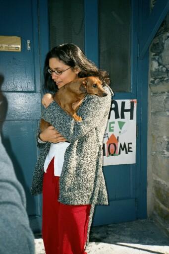 [Miriam (McGill) and Thomas, the Zionist dog]